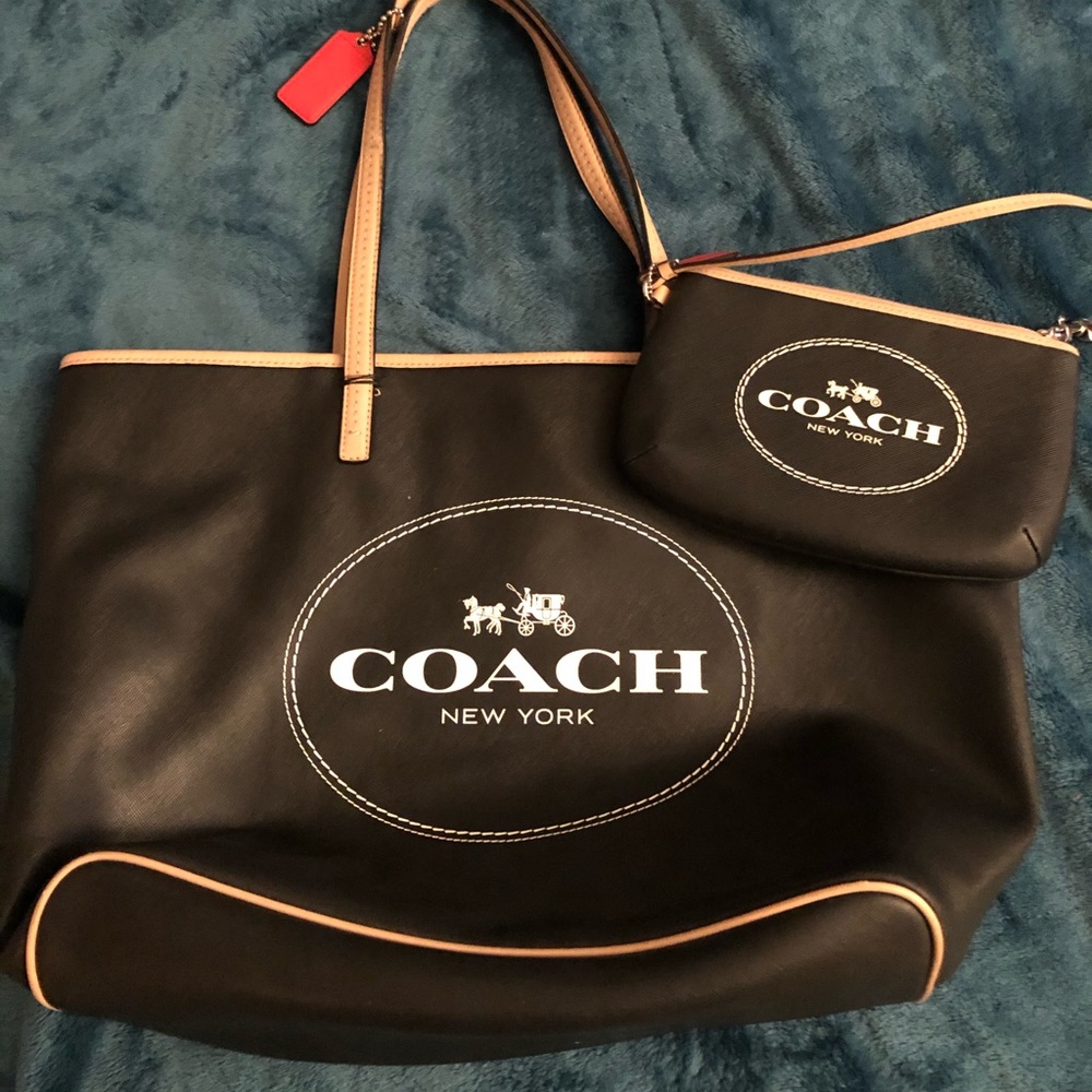 Coach Large Tote with matching wristlet